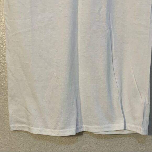 Hanes 2 T-Shirts Undershirts Youth Large White 100% Cotton Crew Neck Lot 2. - Picture 6 of 9